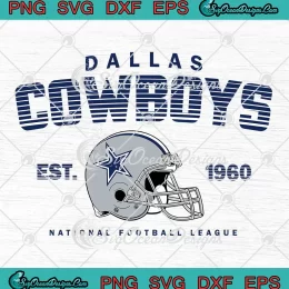 Dallas Cowboys Est. 1960 Retro SVG - National Football League SVG PNG, Cricut File