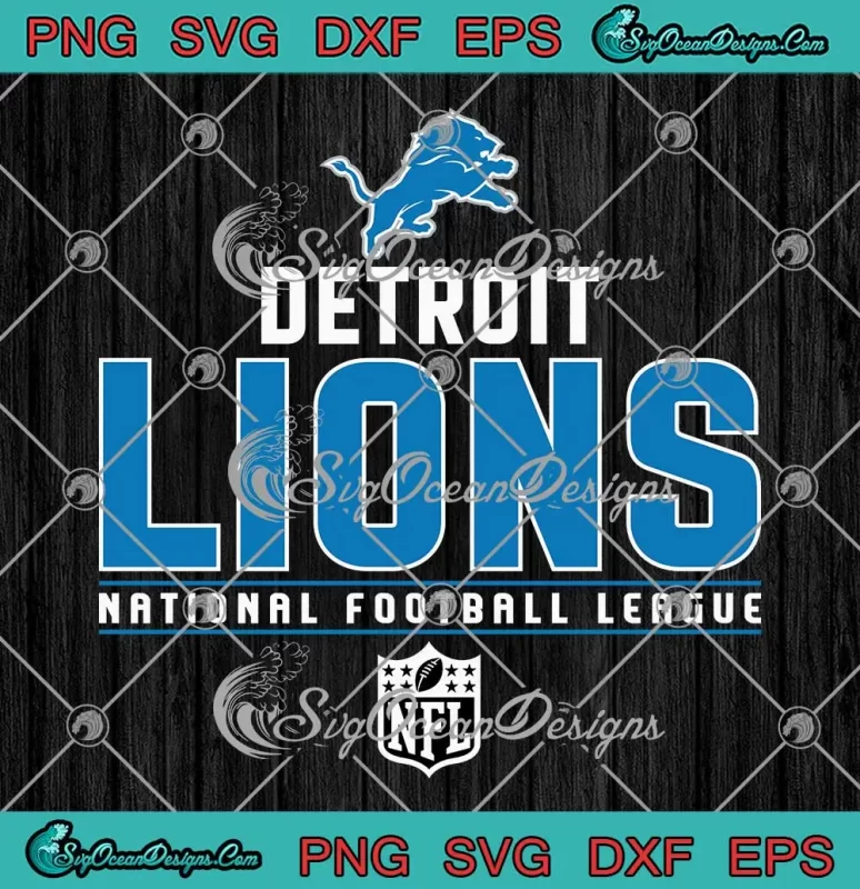 Detroit Lions Team NFL Logo SVG - National Football League SVG PNG ...