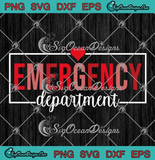 Emergency Department Heart SVG - Nurse Valentine's Day SVG PNG, Cricut File