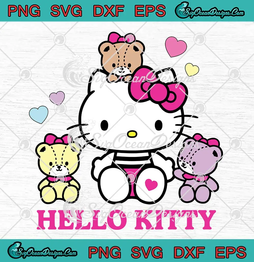 Hello Kitty With Tiny Chums SVG - Cute Gift For Girls Kids SVG PNG ...