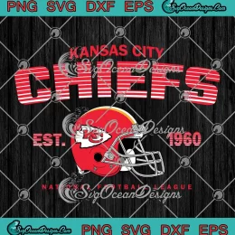 Kansas City Chiefs Est. 1960 Retro SVG - National Football League SVG PNG, Cricut File