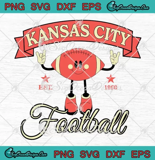 Kansas City Football Est. 1960 SVG - Kansas City Chiefs SVG PNG, Cricut File