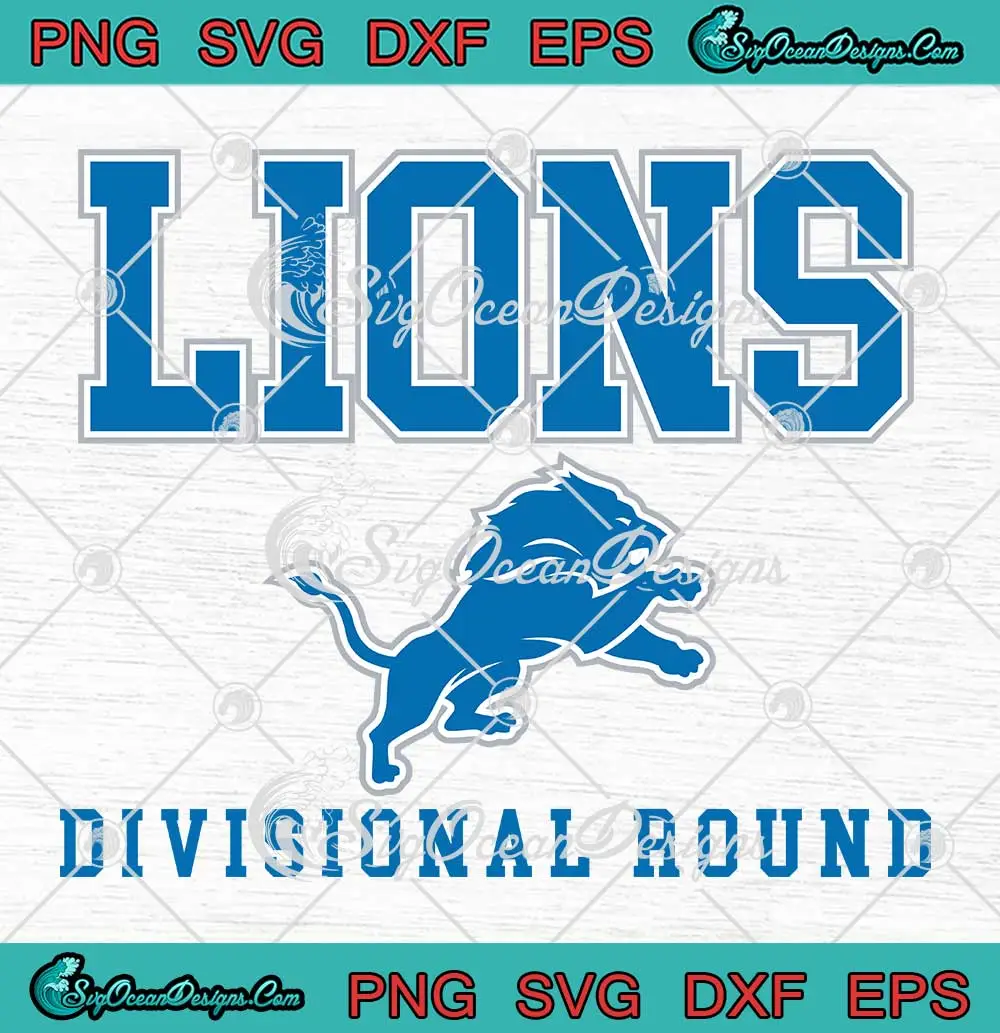 Lions Divisional Round NFL SVG - Detroit Lions Football SVG PNG, Cricut ...