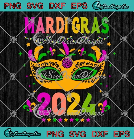 Mardi Gras 2024 Funny SVG - Mardi Gras Mask Costume SVG PNG, Cricut File