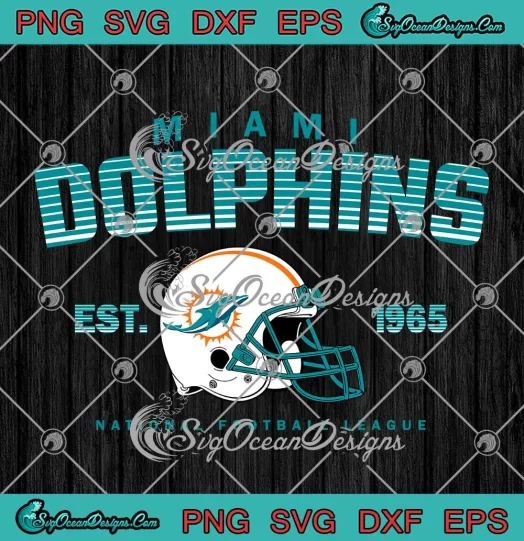 Miami Dolphins Est. 1965 SVG - National Football League SVG PNG, Cricut File