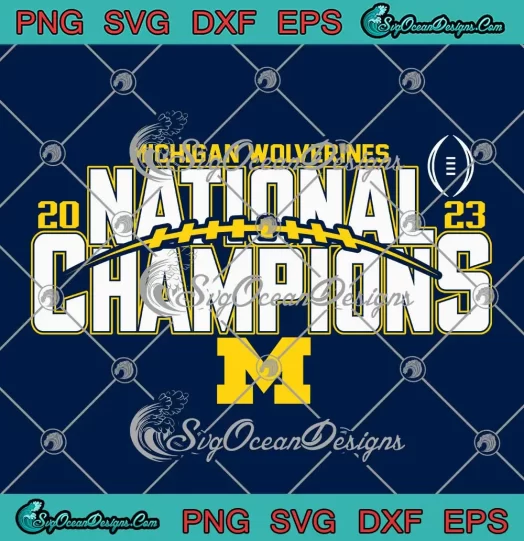 Michigan Wolverines 2023 SVG - CFP National Champs Frontback Sched SVG PNG, Cricut File