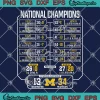 Michigan Wolverines SVG - College Football Playoff SVG - 2023 National Champions Schedule SVG PNG, Cricut File