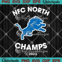 NFC North Division Champions SVG - Detroit Lions 2023 SVG PNG, Cricut File