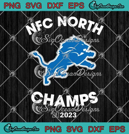 NFC North Division Champions SVG - Detroit Lions 2023 SVG PNG, Cricut File