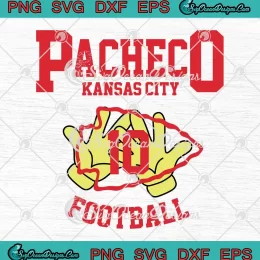 Pacheco Kansas City Football SVG - Isiah Pacheco SVG - KC Chiefs SVG PNG, Cricut File