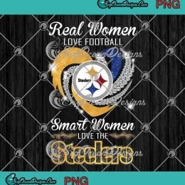 Pittsburgh Steelers Heart Diamond PNG - Real Women Love Football PNG JPG Clipart, Digital Download