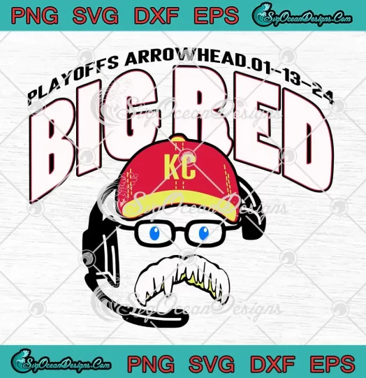 Playoffs Arrowhead Big Red SVG - Andy Reid SVG - Kansas City Chiefs Coach SVG PNG, Cricut File