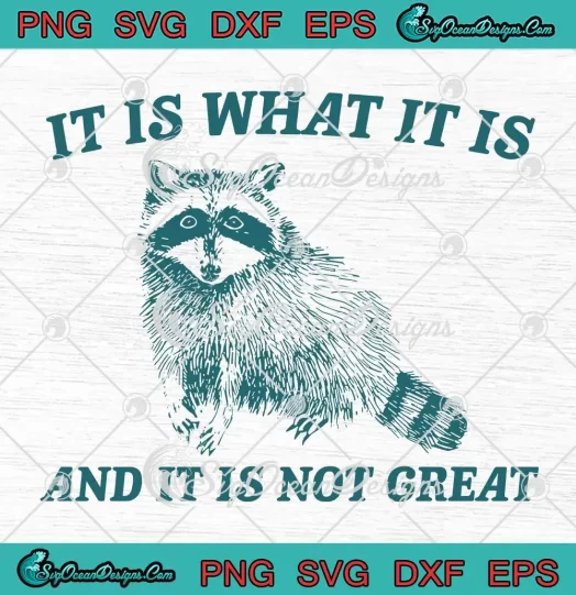 Raccoon Meme It Is What It Is SVG - And It Is Not Great SVG - Funny Quote SVG PNG, Cricut File