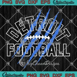 Retro Detroit Football Scratches SVG - NFL Detroit Lions SVG PNG, Cricut File