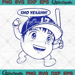 Sho Yeah Los Angeles Dodgers SVG - Shohei Ohtani MLB Baseball SVG PNG, Cricut File