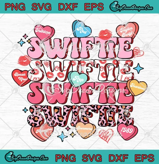 Swiftie Taylor Swift Valentine Day SVG - Taylor's Albums Hearts SVG PNG, Cricut File