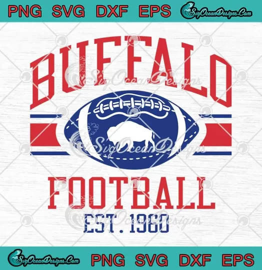 Vintage Buffalo Football Est. 1960 SVG - New York Bills Mafia Sports Gift SVG PNG, Cricut File