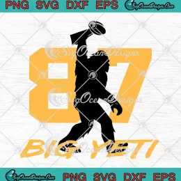 Bigfoot Big Yeti 87 Football SVG - Funny Kansas City Chiefs SVG PNG, Cricut File