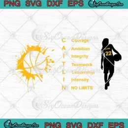 Caitlin Clark Courage Ambition SVG - Iowa Hawkeyes Basketball SVG PNG, Cricut File