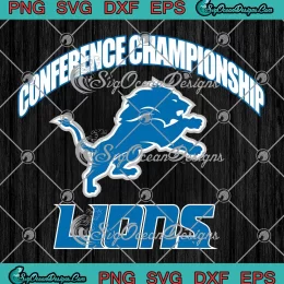 Conference Championship Lions SVG - Retro NFL Detroit Lions SVG PNG, Cricut File