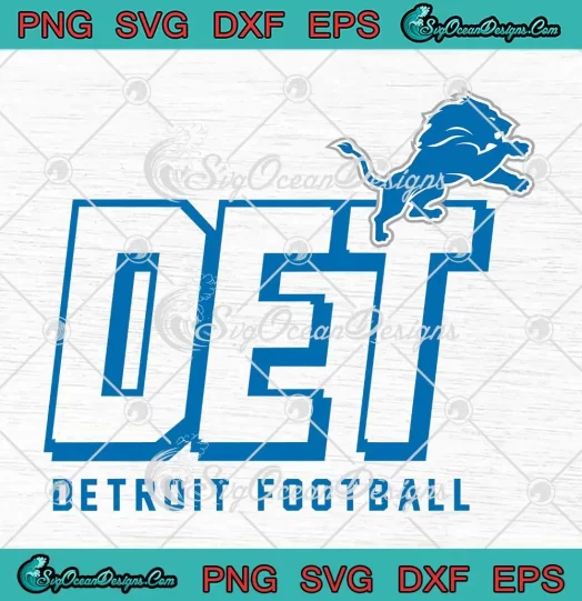 DET Detroit Football SVG - Detroit Lions Logo Football SVG PNG, Cricut File
