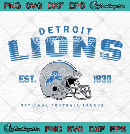 Detroit Lions Est. 1930 SVG - National Football League SVG PNG, Cricut File
