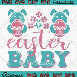 Easter Baby Bunny Kids SVG - Easter Day Cute Gifts SVG PNG, Cricut File