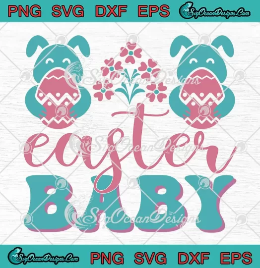 Easter Baby Bunny Kids SVG - Easter Day Cute Gifts SVG PNG, Cricut File