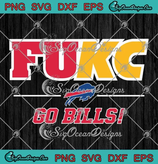 FUKC Go Bills Football Retro SVG - Buffalo Bills 2024 SVG PNG, Cricut File