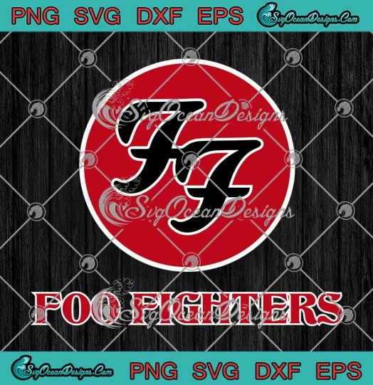 Foo Fighters FF Circle Logo SVG - Foo Fighters Rock Band Music SVG PNG, Cricut File