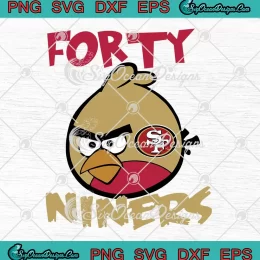 Forty Niners Angry Bird SVG - San Francisco 49ers Football SVG PNG, Cricut File