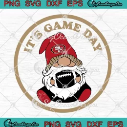 Gnome San Francisco 49ers SVG - It's Game Day NFL Football SVG PNG, Cricut File