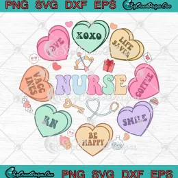 Groovy Nurse Heart Candy SVG - NICU Nurse Valentine's Day SVG PNG, Cricut File