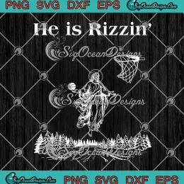 He Is Rizzin Basketball Retro SVG - Funny Christian Religious SVG PNG, Cricut File