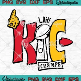 KC Chiefs Champions LVIII SVG - Super Bowl LVIII Champions 2024 SVG PNG, Cricut File
