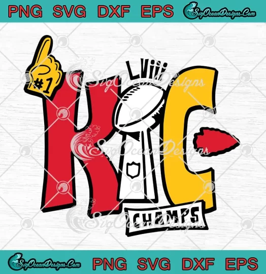 KC Chiefs Champions LVIII SVG - Super Bowl LVIII Champions 2024 SVG PNG, Cricut File