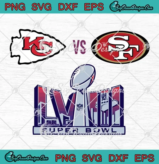 KC Chiefs Vs SF 49ers 2024 SVG - Super Bowl LVIII SVG PNG, Cricut File