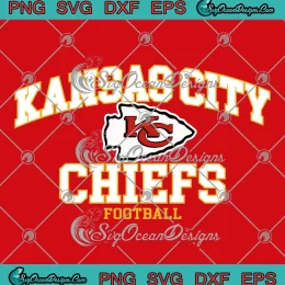Kansas City Chiefs Football SVG - Vintage With Arrowhead Logo SVG PNG, Cricut File