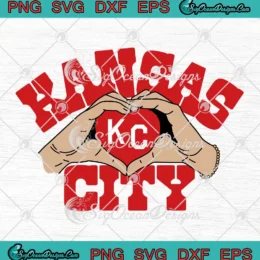 Kansas City Chiefs Heart Hands SVG - Travis Kelce Trending SVG PNG, Cricut File