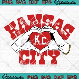 Kansas City Chiefs Heart Hands SVG - Travis Kelce Trending SVG PNG, Cricut File