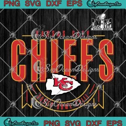 Kansas City Chiefs Retro SVG - Super Bowl LVIII Football SVG PNG, Cricut File