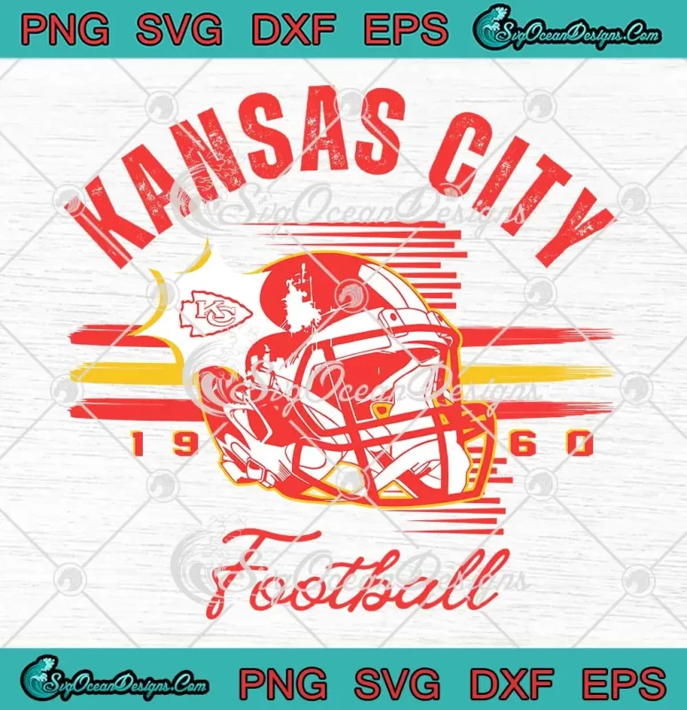 Kansas City Football 1960 Retro Svg Kc Chiefs Helmet Logo Svg Png