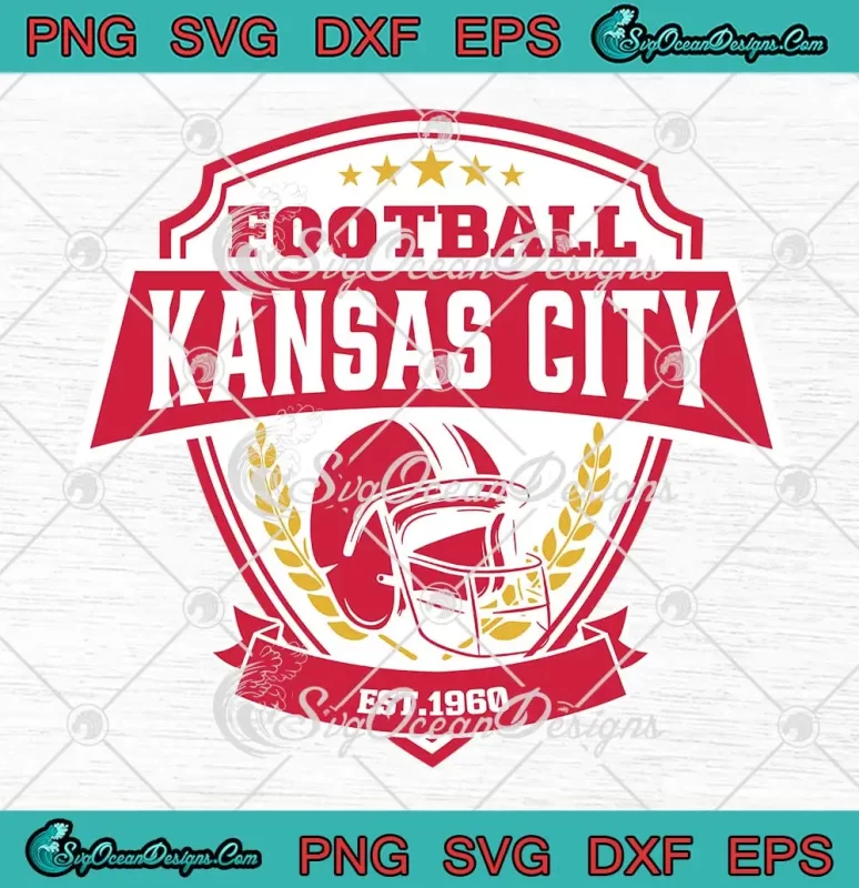 Kansas City Football Est. 1960 SVG - NFL Kansas City Chiefs SVG PNG ...