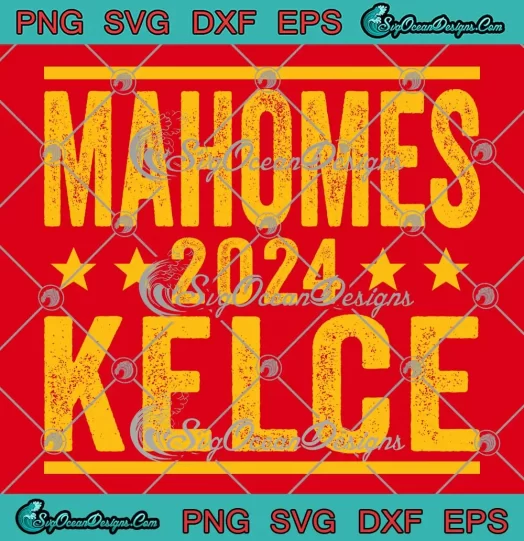 Mahomes Kelce 2024 Super Bowl SVG - Patrick Mahomes x Travis Kelce SVG PNG, Cricut File
