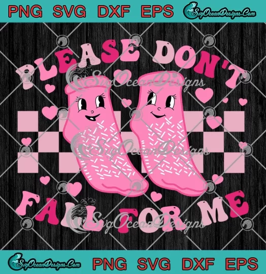 Please Don't Fall For Me Retro SVG - Valentine's Day ER Nurse SVG PNG, Cricut File