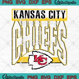 Retro Kansas City Chiefs SVG - KC Football Logo SVG PNG, Cricut File