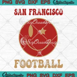 San Francisco Football Smiley Face SVG - San Francisco 49ers SVG PNG, Cricut File