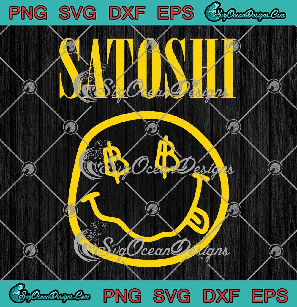 Satoshi Yellow Smiley Face Svg Satoshi Bitcoin Trending Svg Png