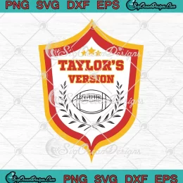 Taylor's Version NFL Football SVG - Taylor Swift SVG - Kansas City Chiefs SVG PNG, Cricut File