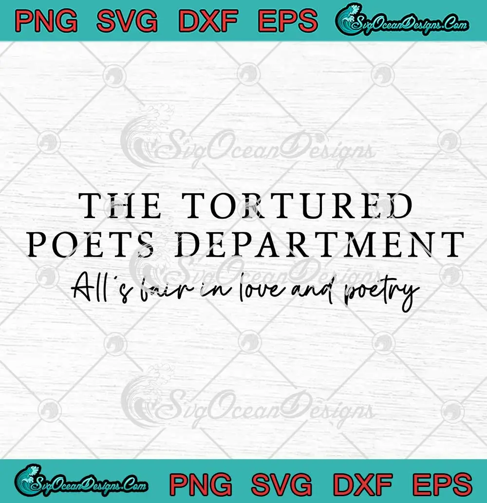 The Tortured Poets Department SVG - All's Fair In Love And Poetry SVG ...